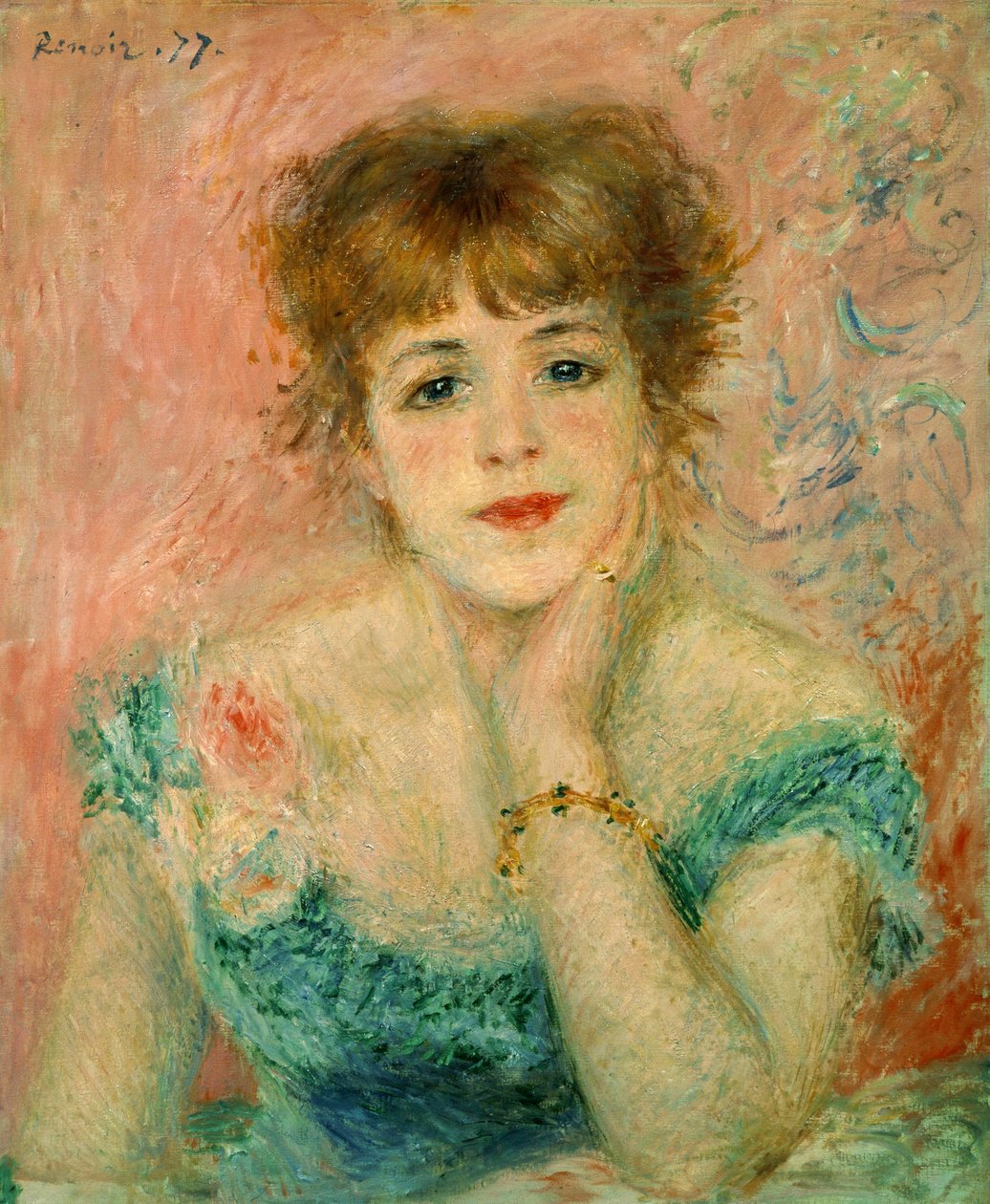Retrato da atriz Jeanne Samary, 1877 (estudo)
